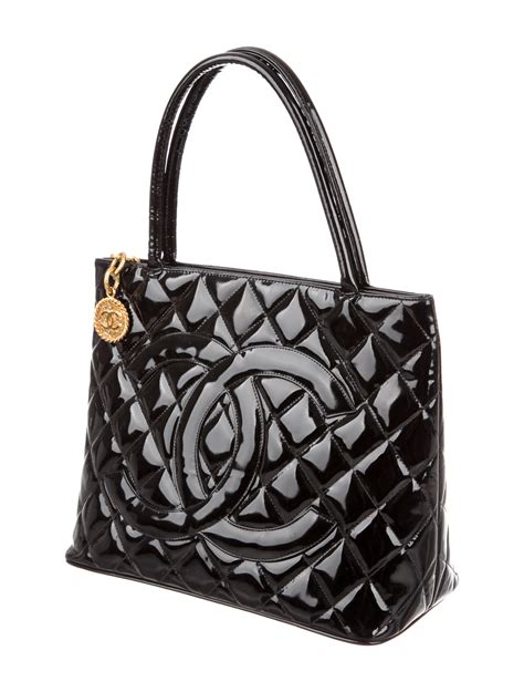 chanel medallion tote patent leather|chanel medallion tote discontinued.